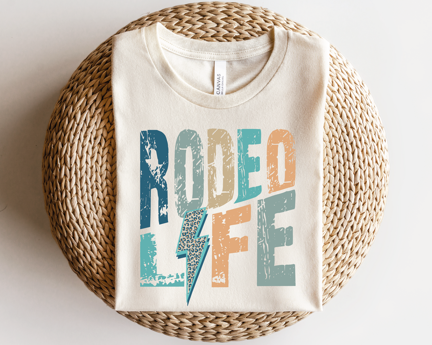 Rodeo Life SVG PNG | Distressed font Sublimation | Leopard Lightning Bolt | Summer T shirt Design