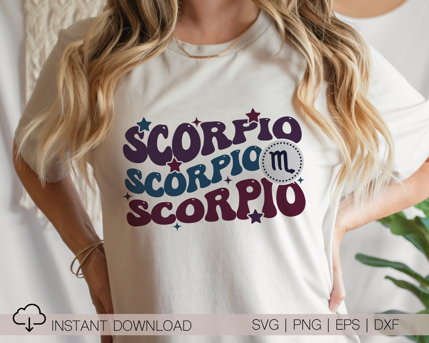 Scorpio SVG PNG | Zodiac Sublimation | Retro Vintage Scorpio | T shirt Design Cut file