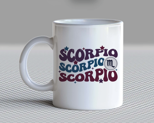 Scorpio SVG PNG | Zodiac Sublimation | Retro Vintage Scorpio | T shirt Design Cut file