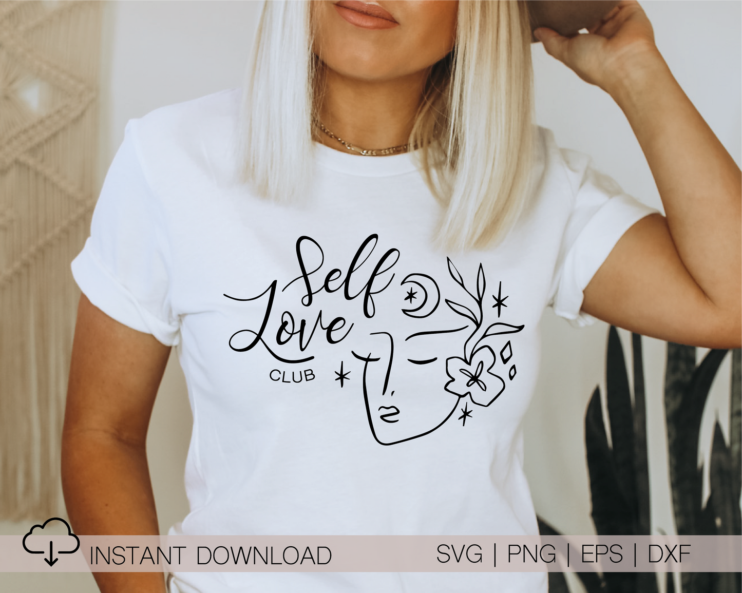 Self Love Club SVG PNG | Strong Woman | Girl Power | Minimalist Feminist T shirt Design