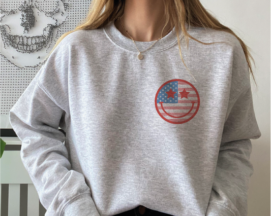 Smile America SVG PNG | 4th of July Patriotic Sublimation | Fourth of July | Retro Vintage T shirt Design