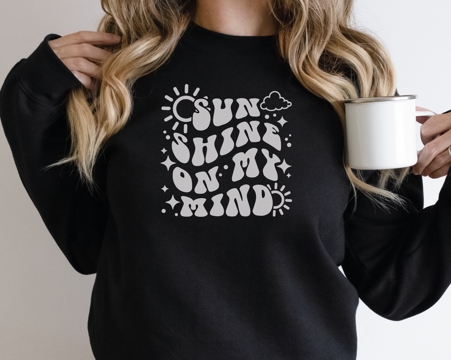 Sunshine On My Mind SVG PNG | Groovy Sublimation | Inspirational | Retro Vintage T shirt Design
