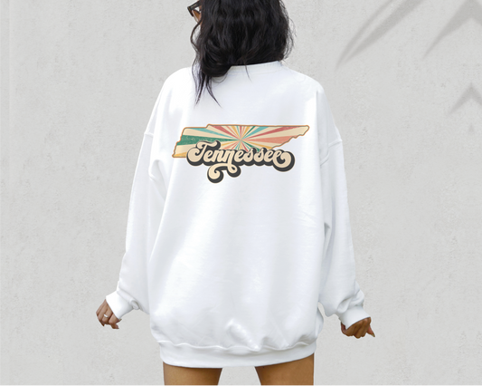 Tennessee PNG | Vintage Tennessee State Sublimation | Retro Distressed T shirt Design