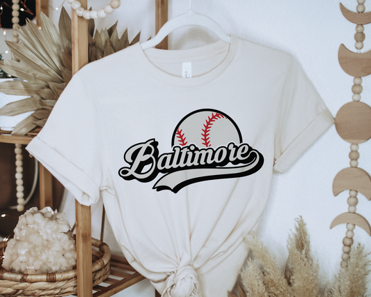 Baltimore Baseball SVG PNG | Retro Sublimation | Baltimore Baseball Fan T shirt Design Cut file