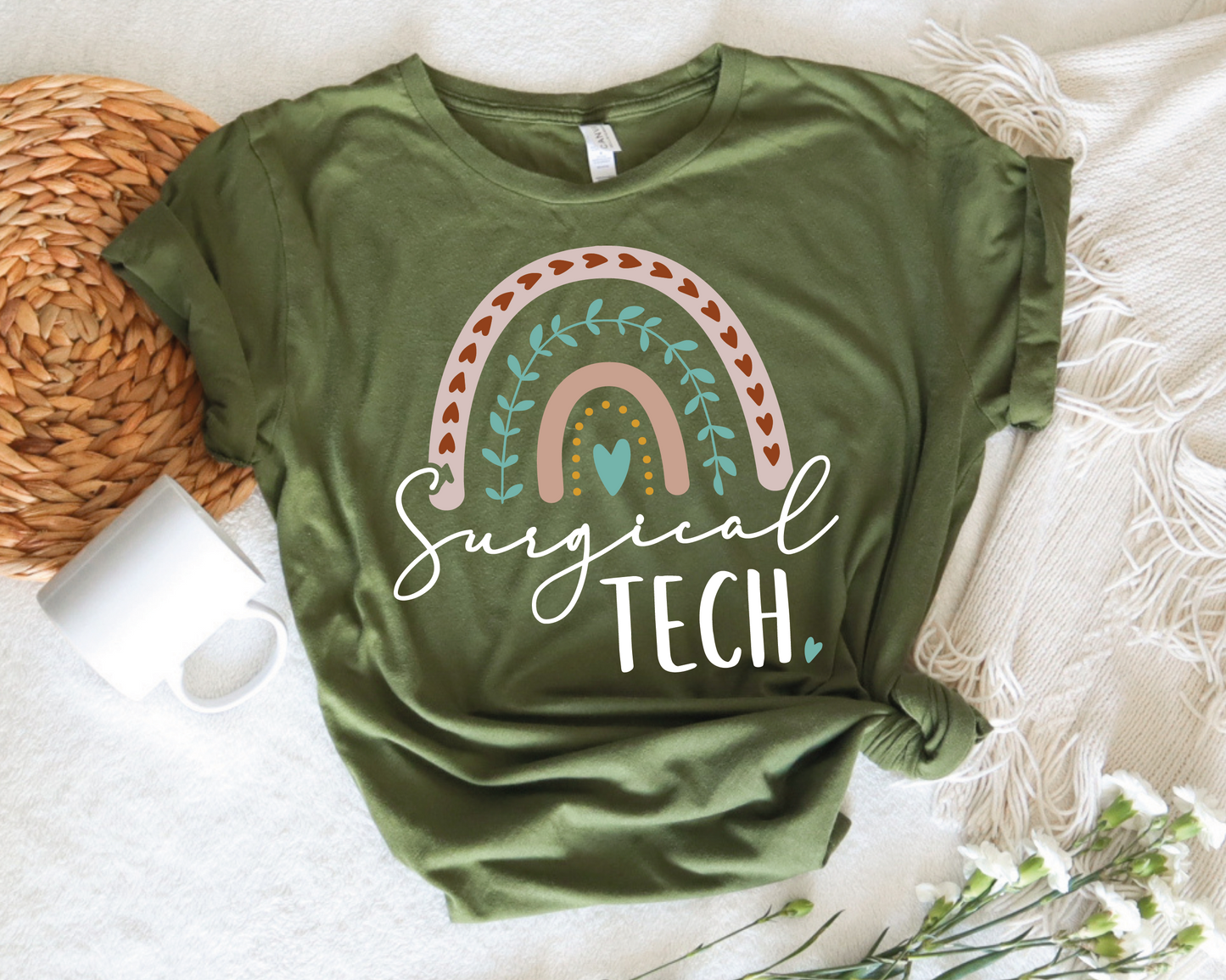 Surgical Tech SVG PNG | Rainbow Sublimation | Surgeon Healthcare T shirt Design Cut file
