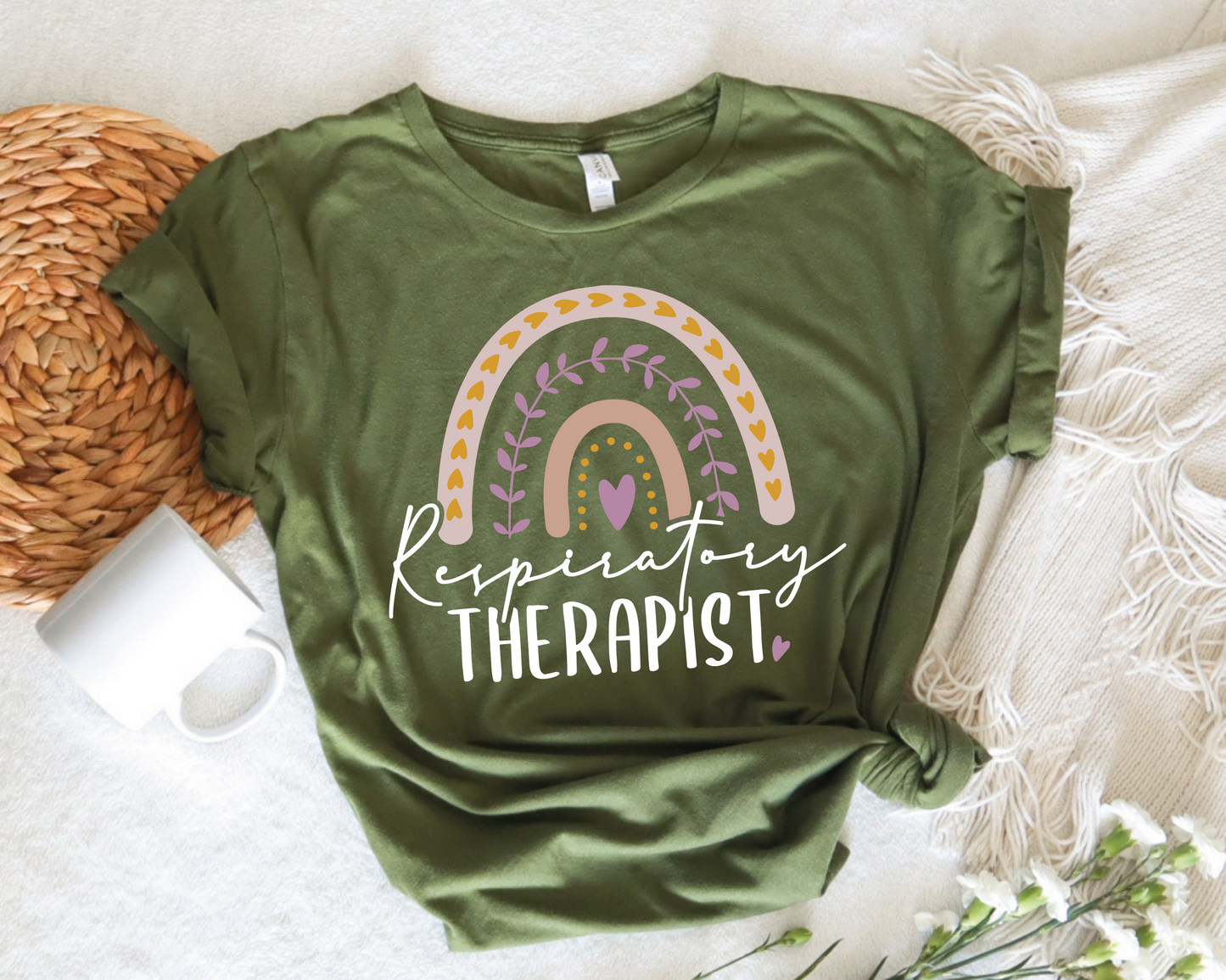 Respiratory Therapist SVG PNG | RT Rainbow Sublimation | Therapy T shirt Design Cut file