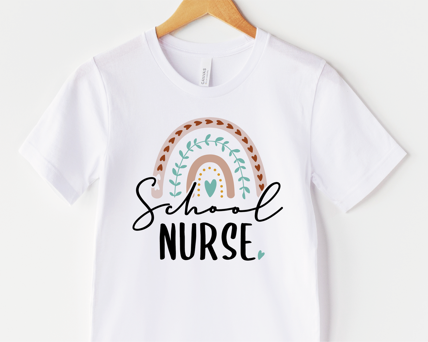 School Nurse SVG PNG | Rainbow Sublimation | Nurse Life T shirt Design Cut file