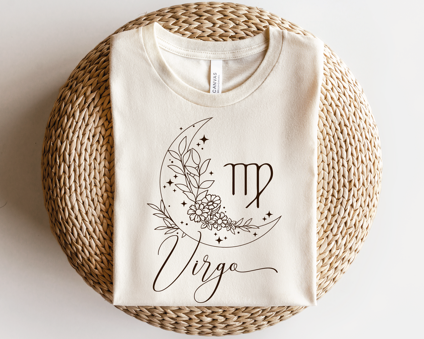 Virgo SVG PNG | Zodiac | Virgo Girl Woman | Floral Moon | T shirt Design Cut file