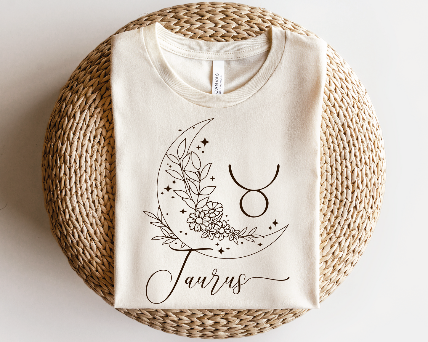 Taurus SVG PNG | Zodiac | Taurus Girl Woman | Floral Moon | T shirt Design Cut file