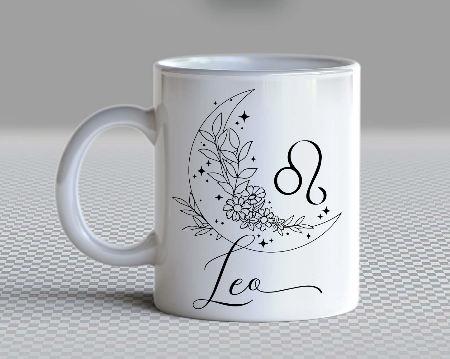 Leo SVG PNG | Zodiac | Leo Girl Woman | Floral Moon | T shirt Design Cut file