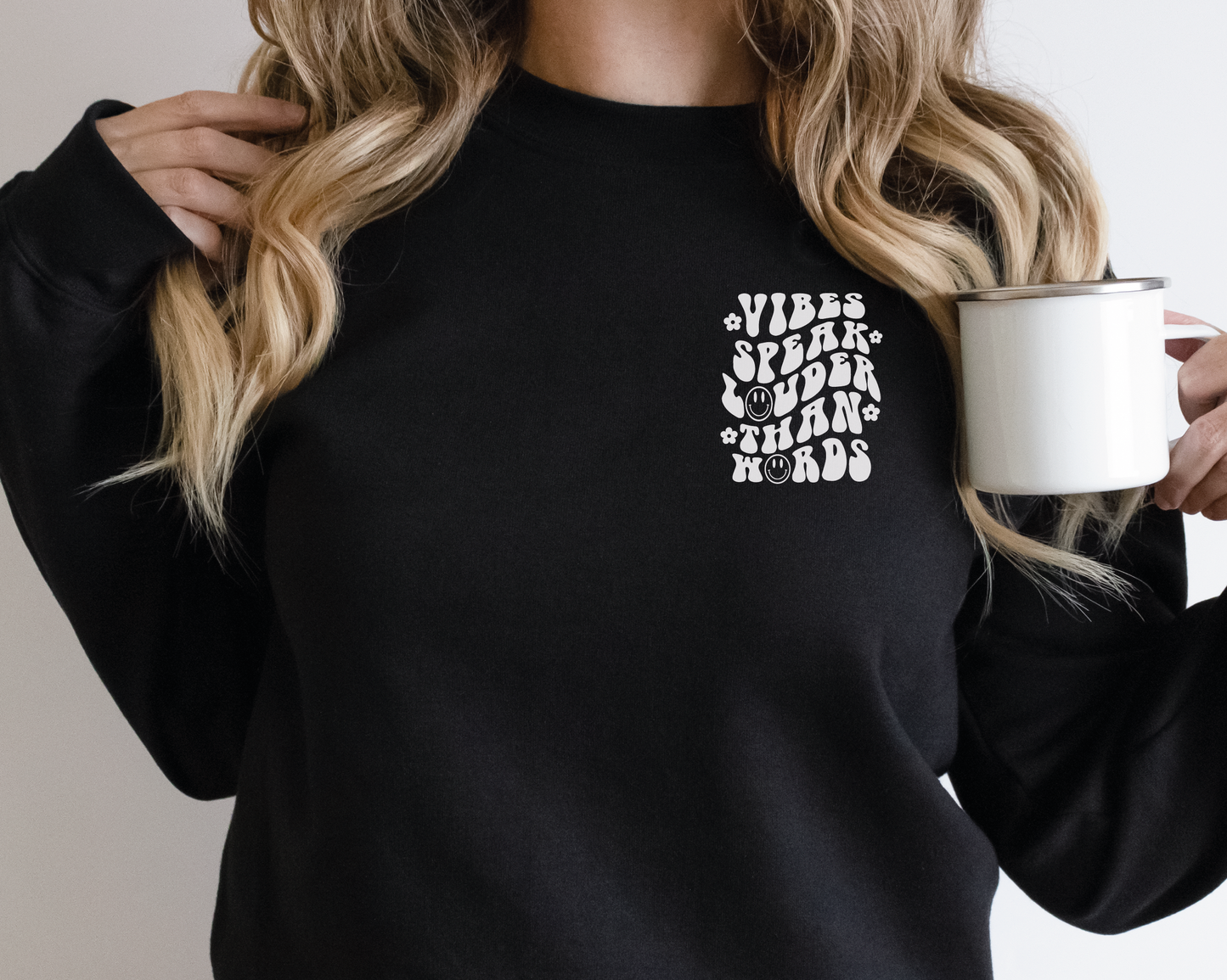 Vibes Speak Louder than Words SVG PNG | Smile Face Sublimation | Good Vibes | Retro Vintage T shirt Design
