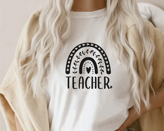 Teacher SVG PNG | Rainbow Sublimation | School Teacher Life T shirt Design Cut file