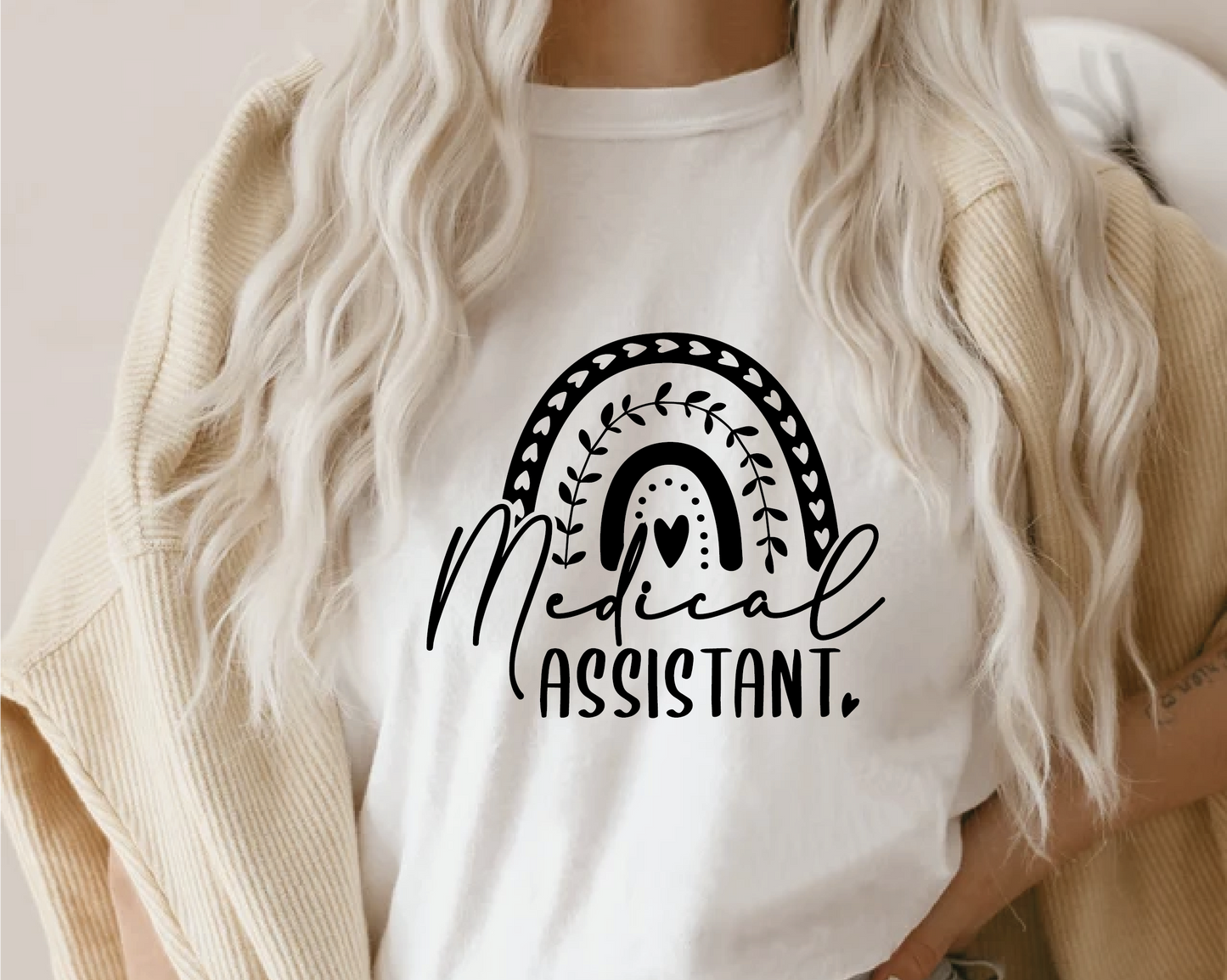 Medical Assistant SVG PNG | Rainbow Sublimation | Healthcare | Medical T shirt Design Cut file
