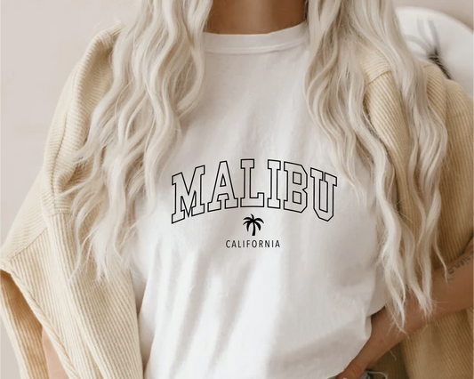 Malibu California SVG PNG | California State Cut File | Vacation T shirt Design Sublimation