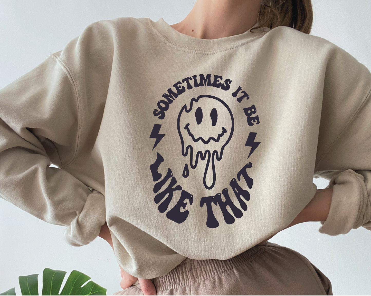 Sometimes It Be Like That SVG PNG | Melted Smile Sublimation | Drippy Smile | Retro Vintage T shirt Design