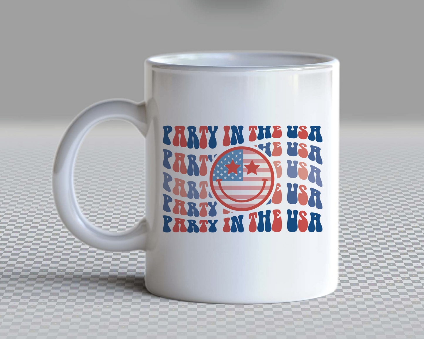 Party in the USA SVG PNG | American Smile Face Sublimation | Fourth of July | Retro Vintage T shirt Design