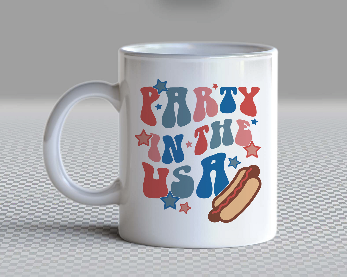 Party in the USA SVG PNG | American Hot Dog Sublimation | Fourth of July | Retro Vintage T shirt Design