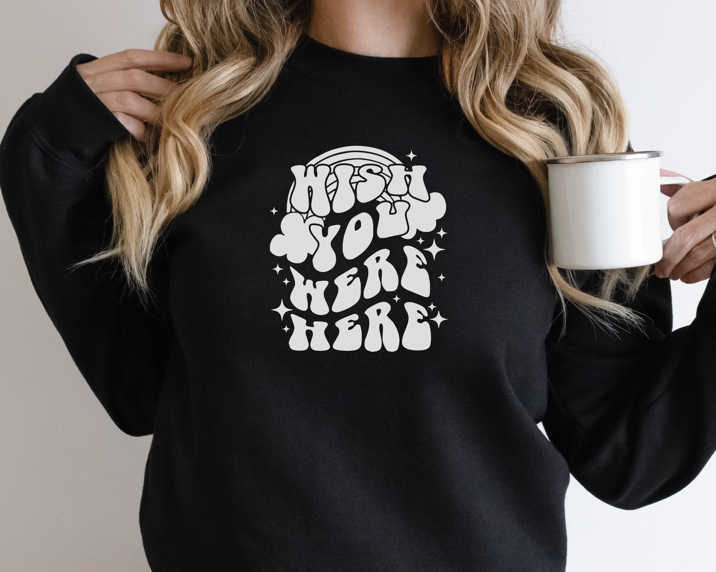 Wish You Were Here SVG PNG | Groovy Sublimation | Inspirational | Retro Vintage T shirt Design
