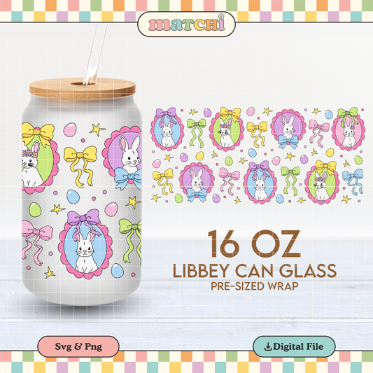 Easter Bunnies | Spring 16oz Cup Wrap PNG SVG