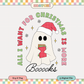 Christmas Booooks PNG SVG | Bookish Ghost Sublimation | Christmas Tshirt Design