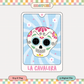 La Calavera Tarot Card PNG SVG | Loteria Espooky Sublimation | Spanish Tshirt Design