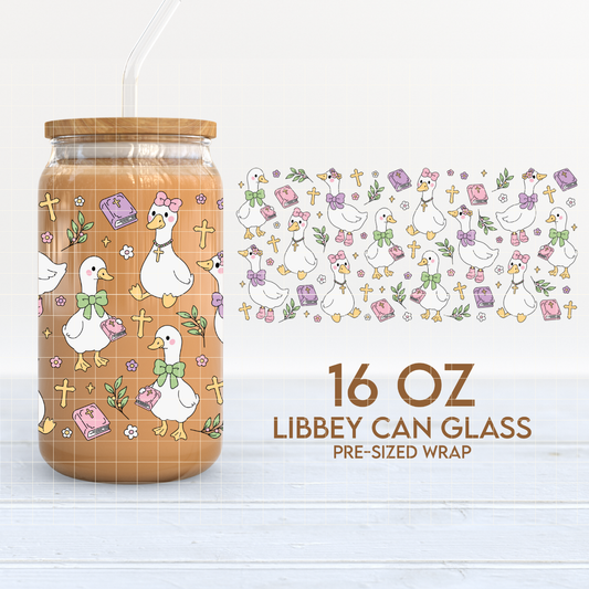 Silly Goose Faith | Jesus Girlie 16oz Cup Wrap PNG SVG