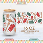 Christmas Baking Cup Wrap | Gingerbread Cookies 16oz Libbey Can Glass | PNG SVG