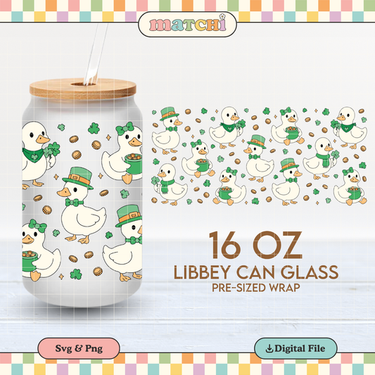 Lucky Goose | St. Patricks Day 16oz Cup Wrap PNG SVG