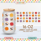 Calaveritas Y Marigolds Cup Wrap | Dia de Muertos 16oz Libbey Can Glass PNG SVG