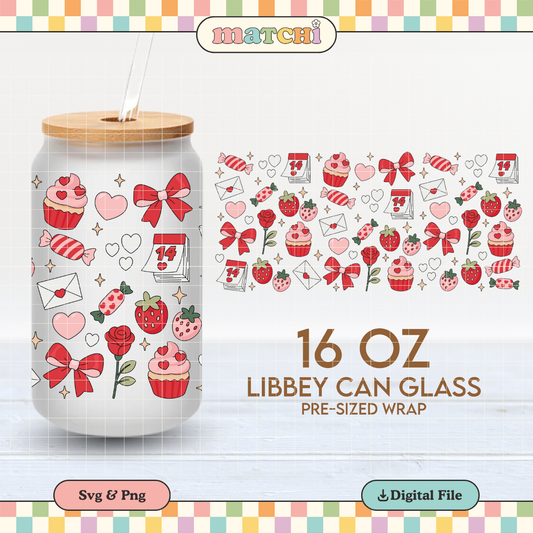 Love Things | Valentine's 16oz Cup Wrap PNG SVG