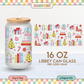 Christmas Books | Bookish Xmas 16oz Cup Wrap PNG SVG