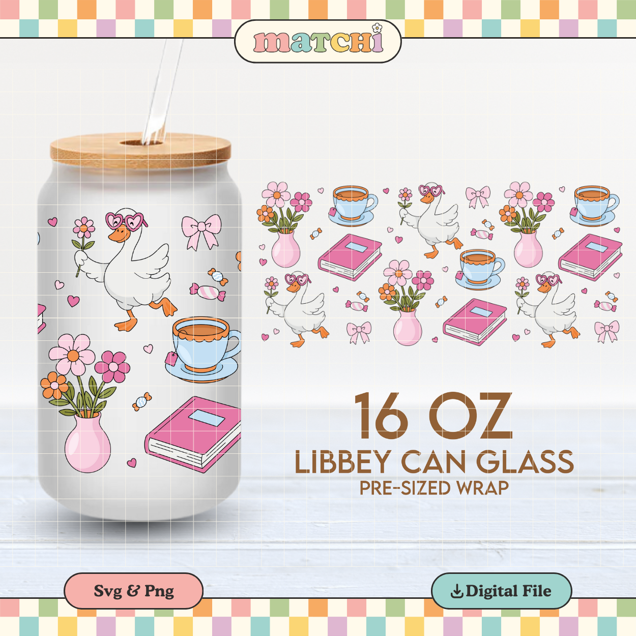 Cute Things | Positivity 16oz Cup Wrap PNG SVG