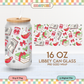 Bookish Xmas Things Cup Wrap | Christmas 16oz Libbey Can Glass | Books PNG SVG