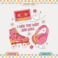 I Like The Way You Roll PNG SVG | Groovy Valentines Sublimation | Skates Tshirt Design