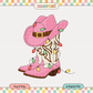 Christmas Cowboy Boots & Hat PNG SVG | Western Xmas Sublimation | Tshirt Design