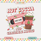 Hot Cocoa & Christmas Movies PNG SVG | Retro Christmas Sublimation | Tshirt Design