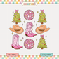 Christmas Cowgirl Things PNG SVG | Cowboy Boots Sublimation | Western Tshirt Design