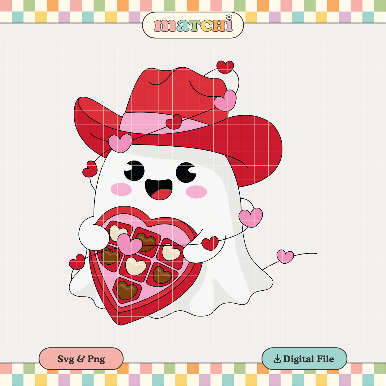 Valentines Cowboy Ghost PNG SVG | Howdy Valentines Sublimation | Tshirt Design