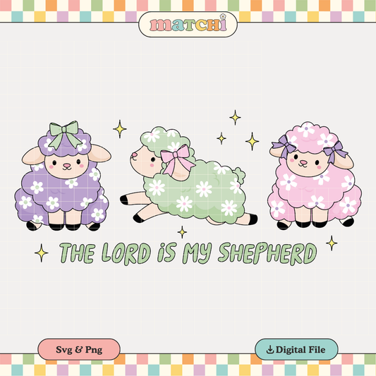 The Lord is My Shepherd | Religious Easter PNG & SVG