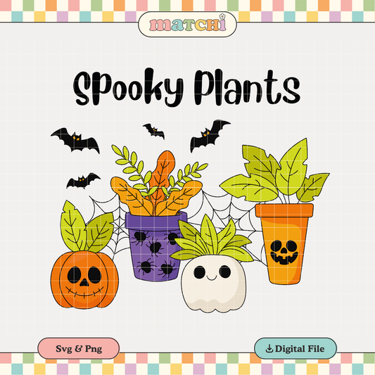 Spooky Plant Pots | Spooky Plants PNG & SVG
