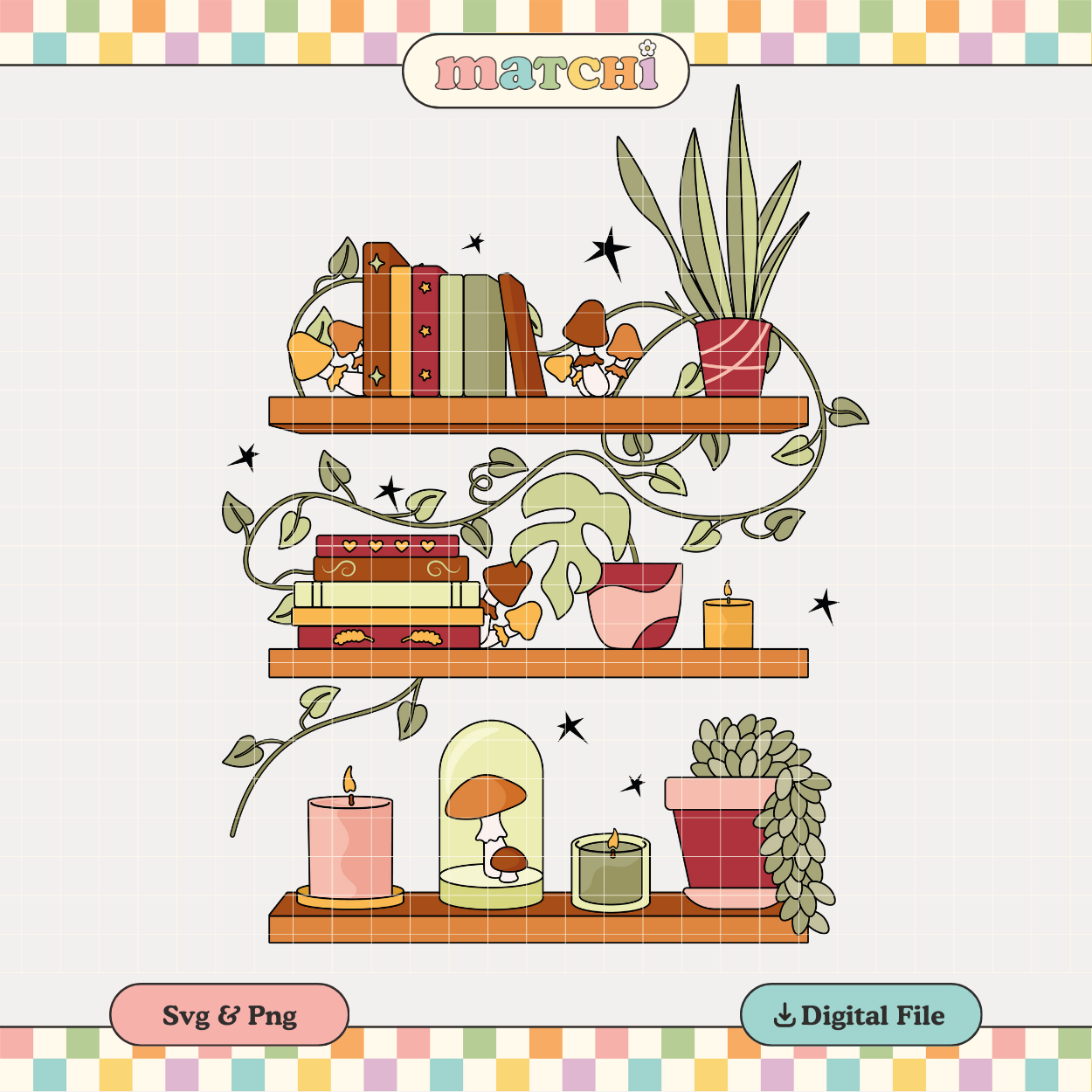 Enchanted Shelves | Goblincore PNG & SVG