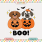 Boo! Pumpkin Dogs | Spooky Pets PNG & SVG