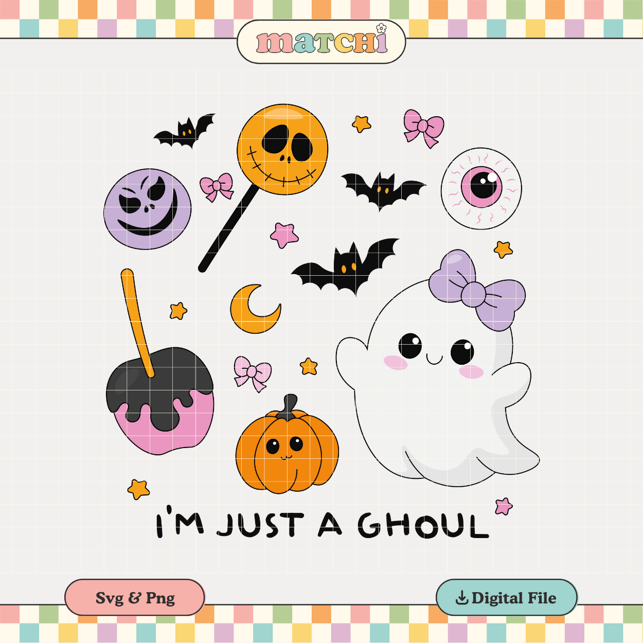 I'm just a Ghoul | Coquette Spooky PNG & SVG