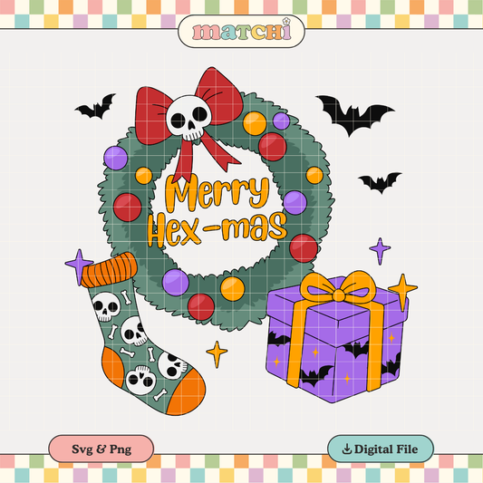 Merry Hex-Mas | Spooky Christmas PNG & SVG