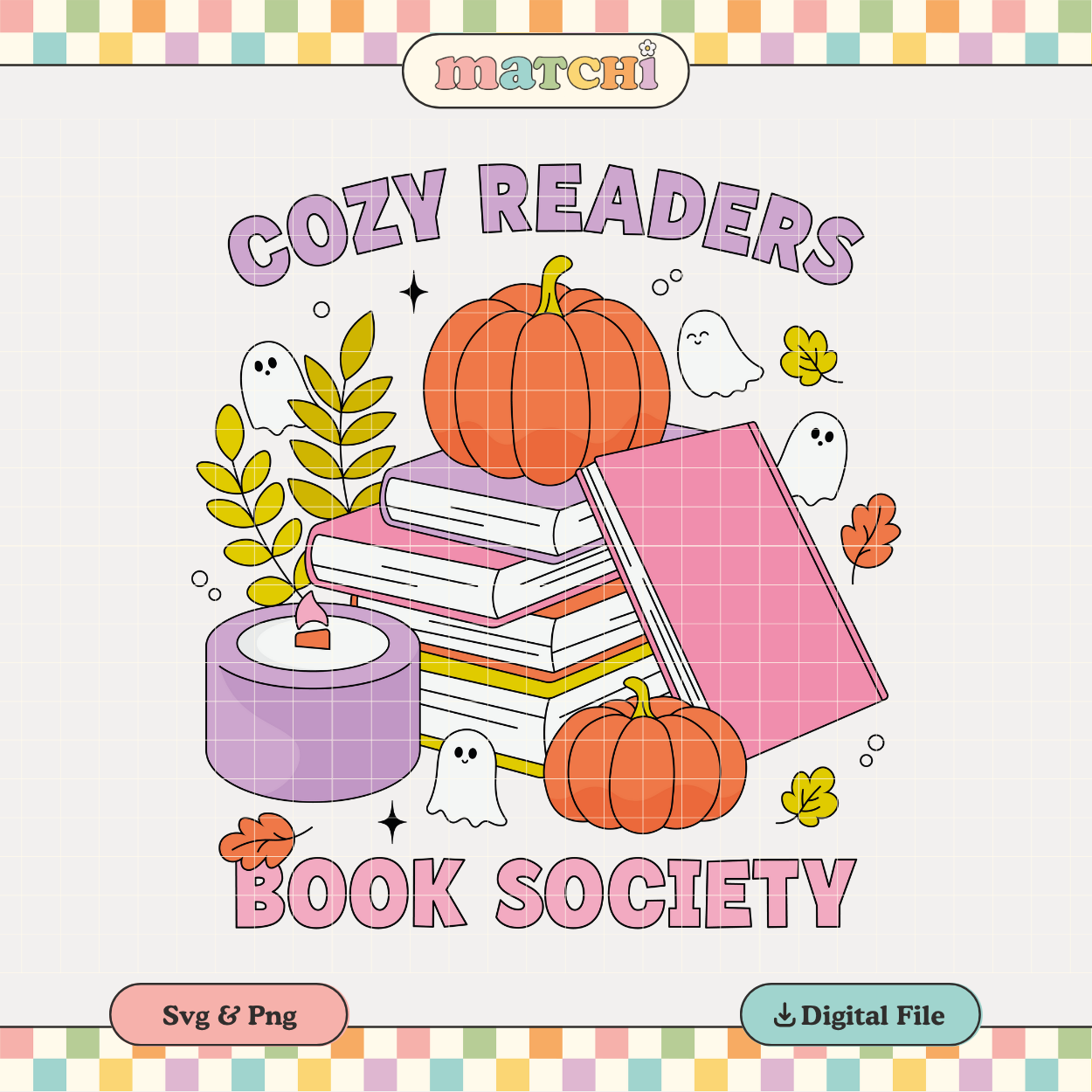 Cozy Readers Society | Bookish Fall PNG & SVG