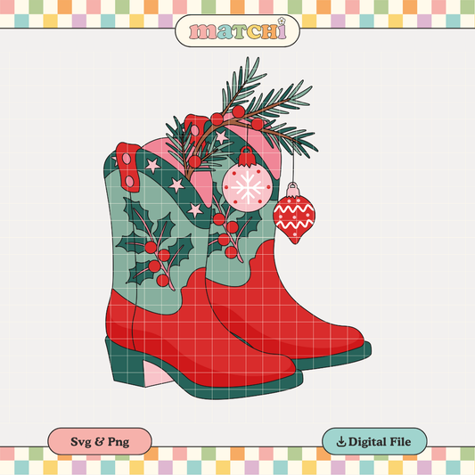 Christmas Boots | Howdy Christmas PNG & SVG