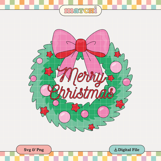 Merry Christmas | Girlie Christmas PNG & SVG