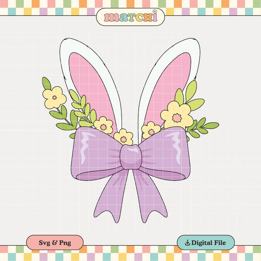 Cute Bunny Ears | Easter design PNG & SVG