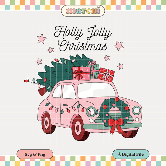 Holly Holly Christmas | Cute Christmas PNG & SVG