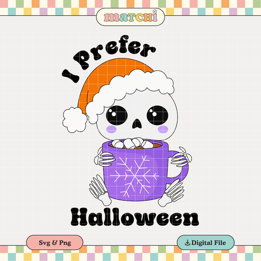 I Prefer Halloween | Spooky Christmas PNG & SVG